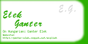 elek ganter business card